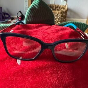 Burberry Silver and Turquoise Eyewear Temple Arm